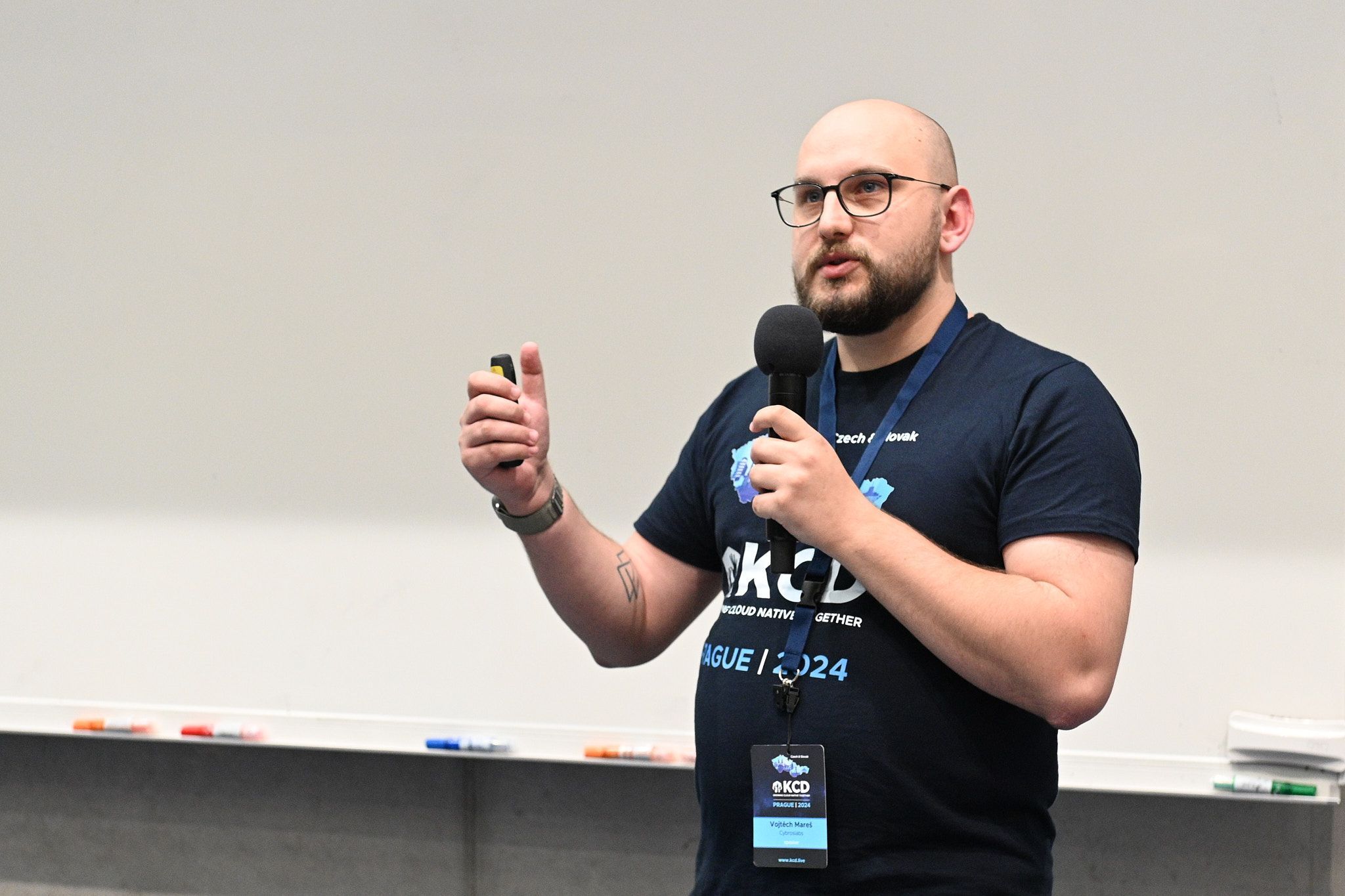 Vojtěch Mareš speaking at KCD Prague 2024
